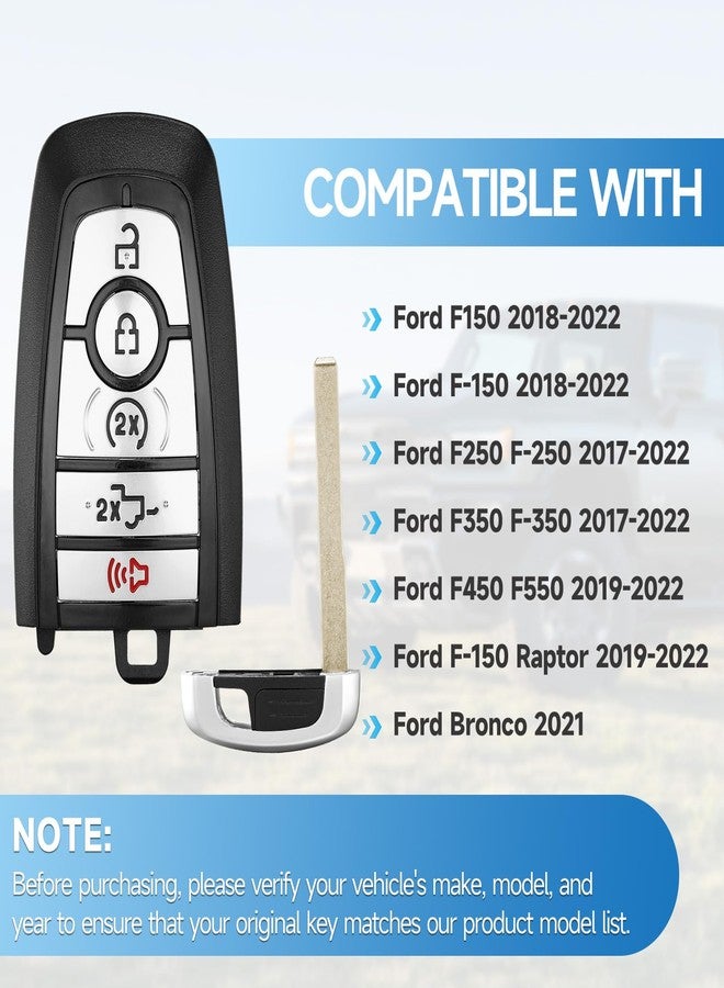 LYFUCESS Smart Proximity Key Fob Replacement Fits for Ford F150/F-150 2018-2022 F250/F-250 F350/F-350 2017-2022 F450/F550 F-150 Raptor 2019-2022 Bronco 2021 Keyless Entry Remote Start Control 902 Mhz - Image 3