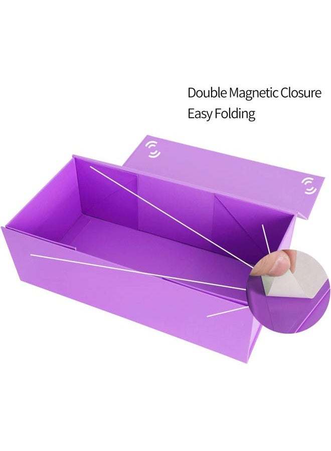 ROSTELACK Purple Gift Boxes 10"x6"x3" with Magnetic Closure Lid Gift Boxes for Presents,Bridesmaid Gifts Box,Cute Box,Luxury for Gift Packaging, Magnetic Gift Box for Wrapping Gifts (Purple/5PCS) - Image 4