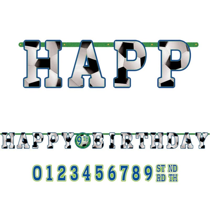 أمسكان لافتة رسالة حفلة كرة القدم - Image 1