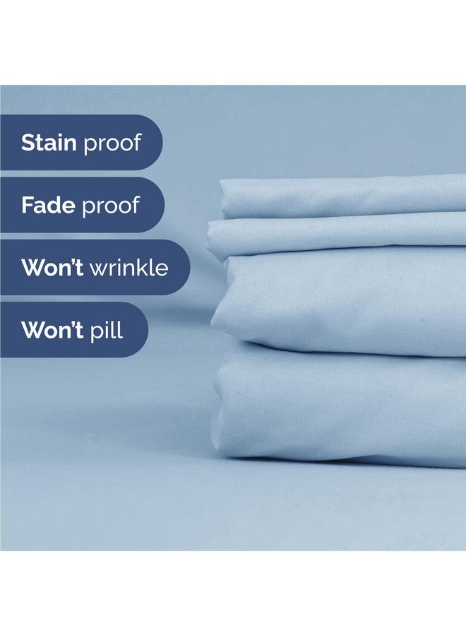 CGK Unlimited King 6 Piece Sheet Set - Comfy, Breathable & Cooling - Hotel Luxury Bedding for Women, Men, Kids & Teens - 1 Flat & 1 Fitted Sheet & 4 Pillowcases w/ Deep Pockets - Soft and Wrinkle Free - Sky Blue  - Image 5