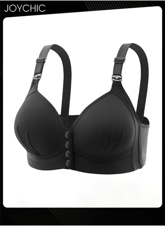 Joychic - Women Soft Comfortable Push Up Bra Front Fastening Seamless Bralettes with Adjustable Straps Wireless Stretch - Image 1