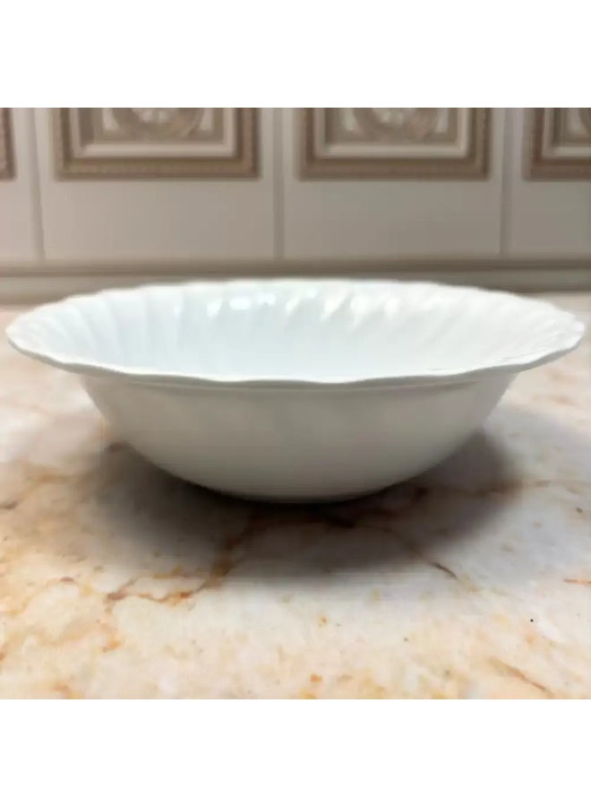 Dynasty' Dynasty Melamine Italy Designed 7 Inch Round Bowl- White - Image 3