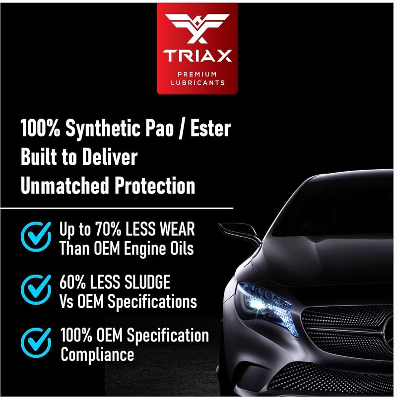 Triax Euro LX 0W-40 Full Synthetic Engine Oil - 5 Quart - Image 5