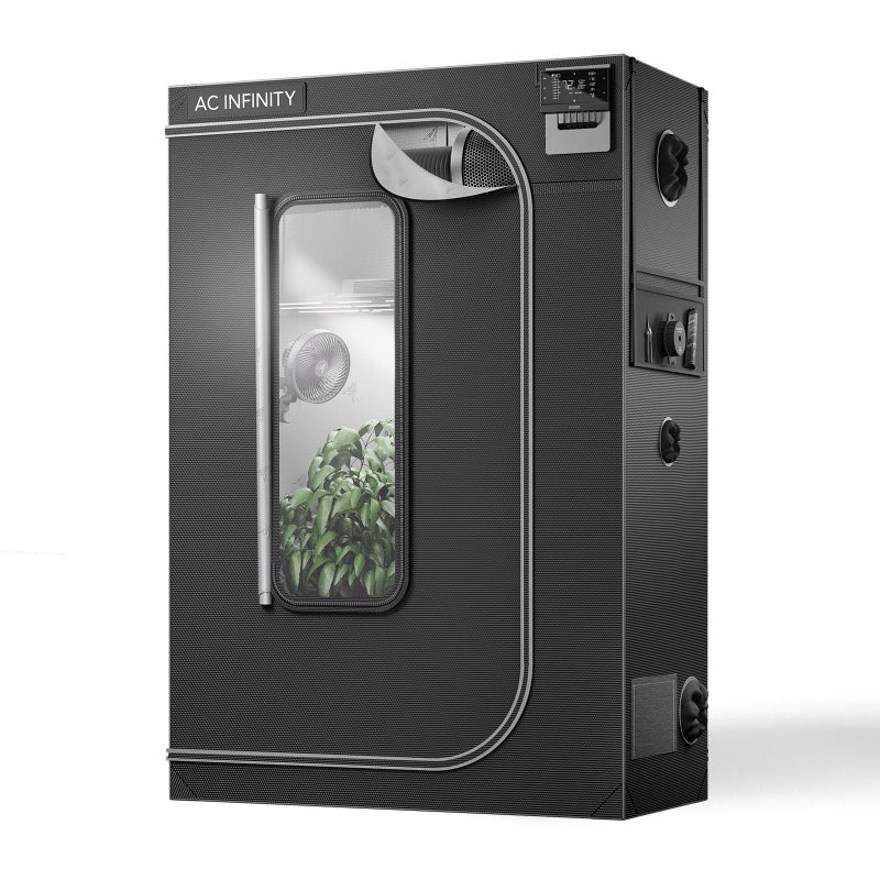 AC Infinity AC Infinity CLOUDLAB 642 Advance Grow Tent 4x2 Thickest 1 Poles 2000D Mylar Canvas LabTested Highest Reflectivity Largest Zipper Window Controller Mount Plate 48 x 24 x 72 Indoor Growing 