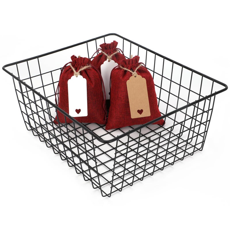 Tapleap Red Burlap Gift Bags with Drawstring - 30Pcs 5x7 Sacks for Wrapping Halloween Favors, DIY Craft, Candles, Souvenirs, For Small Business Customers, Wedding - Image 3
