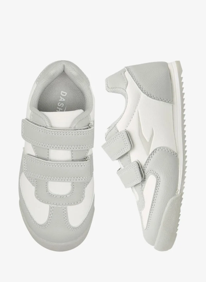 داش Girls Hook & Loop Ankle School Sneakers