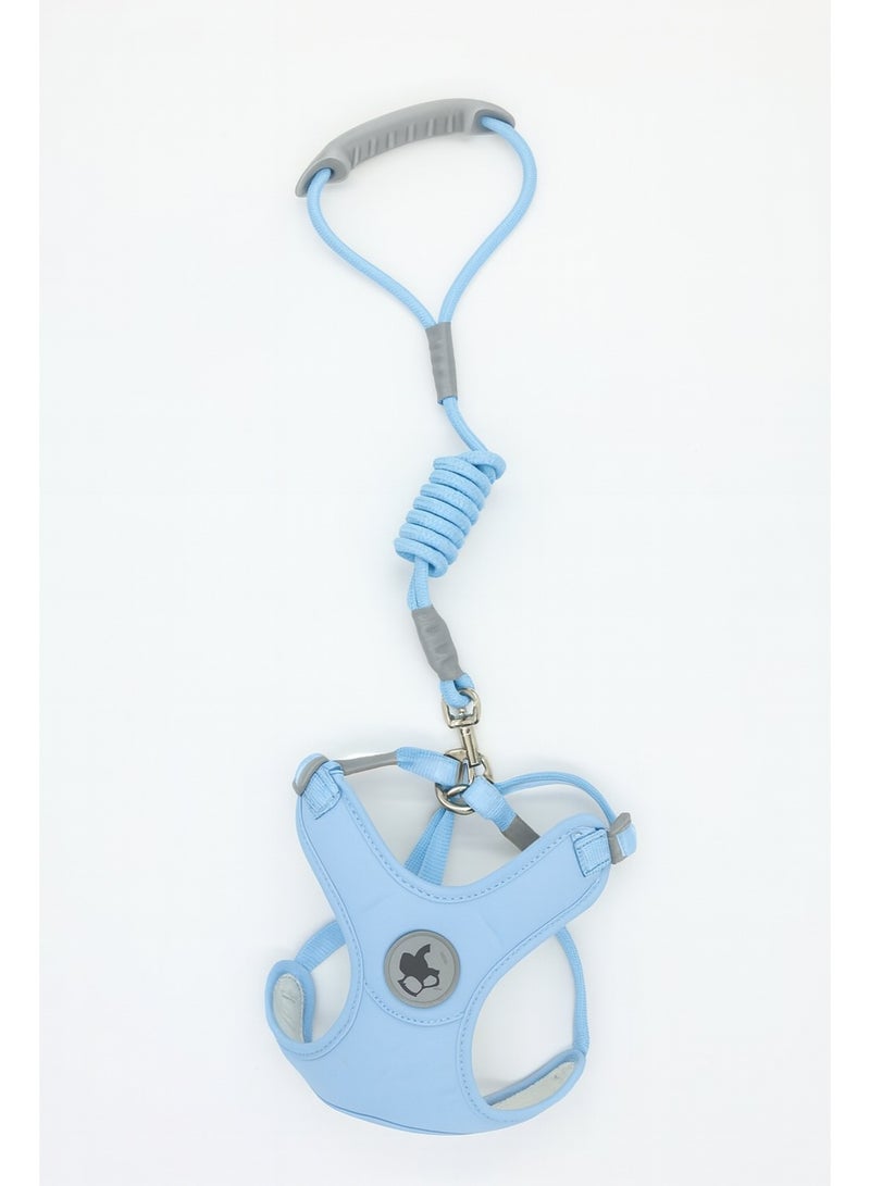 حزام مبطن ناعم للحيوانات الأليفة مع مقود مطابق، مقاس متوسط ​​للحيوانات الأليفة التي يتراوح وزنها بين 2 و 4 كيلوغرامات. - Image 5