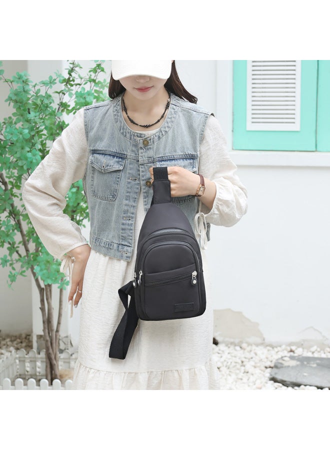 Chest Bag Women's Nylon Shoulder Messenger Bag Waist Bag Casual Versatile Sports Small Backpack Chest Bag Wholesale-Color:Colorful Mine  - Image 4