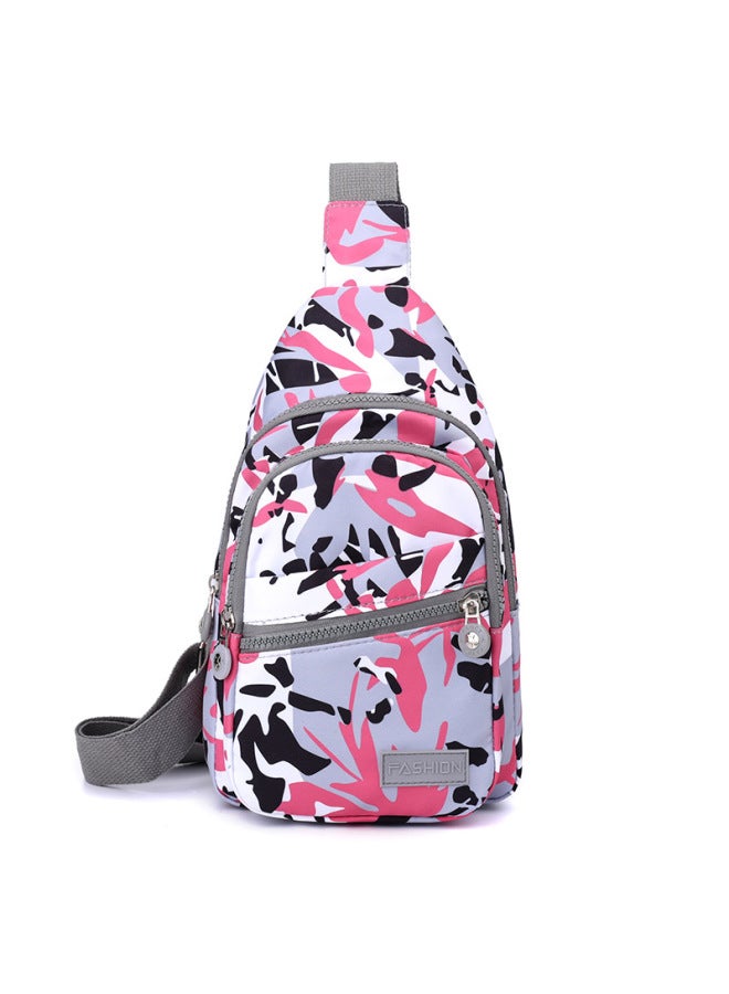 Chest Bag Women's Nylon Shoulder Messenger Bag Waist Bag Casual Versatile Sports Small Backpack Chest Bag Wholesale-Color:Colorful Mine  - Image 1