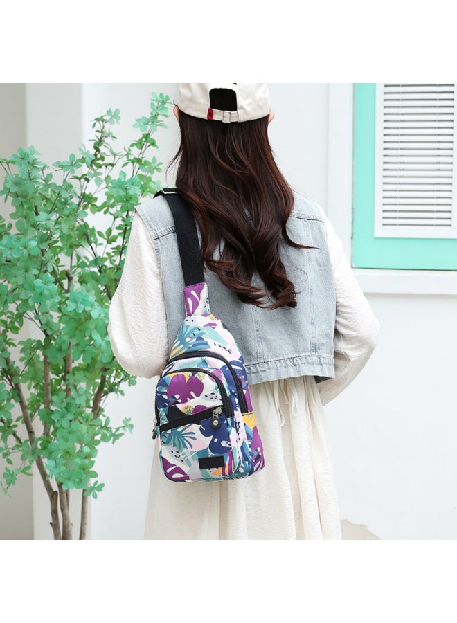 Chest Bag Women's Nylon Shoulder Messenger Bag Waist Bag Casual Versatile Sports Small Backpack Chest Bag Wholesale-Color:Colorful Mine  - Image 5