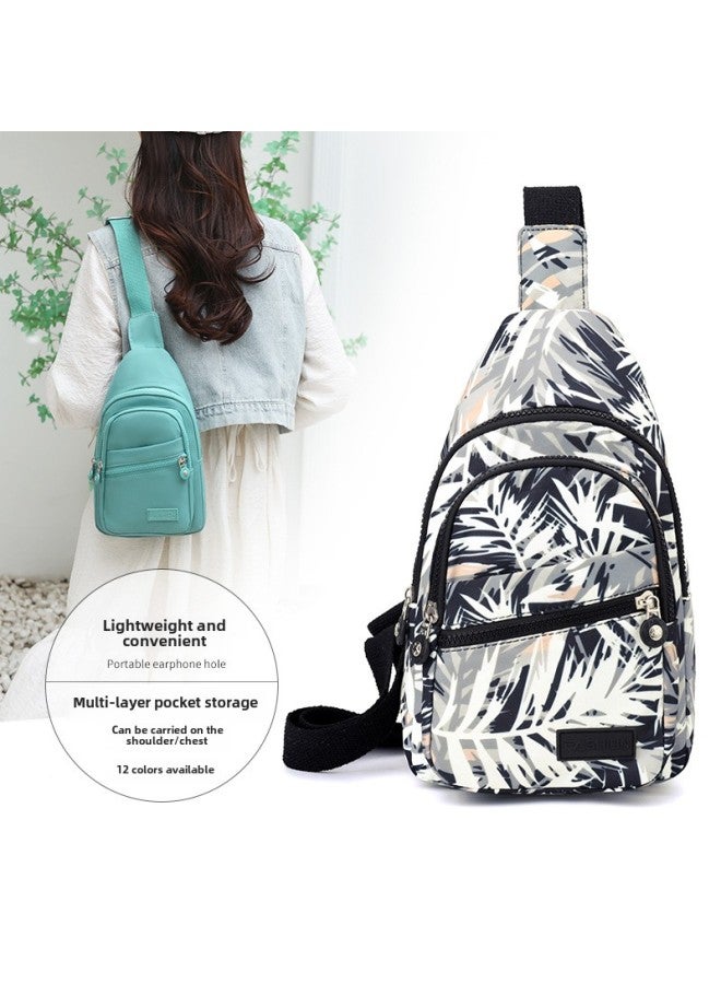 Chest Bag Women's Nylon Shoulder Messenger Bag Waist Bag Casual Versatile Sports Small Backpack Chest Bag Wholesale-Color:Colorful Mine  - Image 2