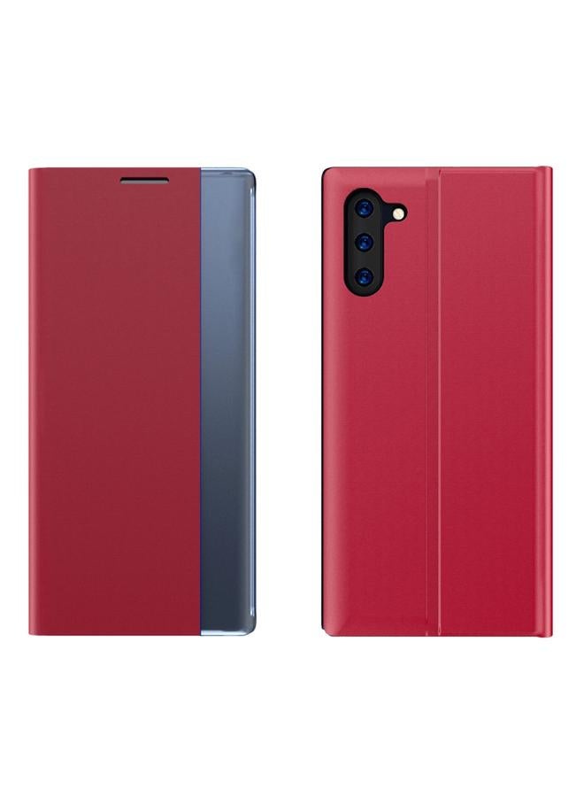 Zaboon Case For Galaxy Note 10 Plain Texture Cloth Attraction Flip Holder Leather Phone Case - Image 1