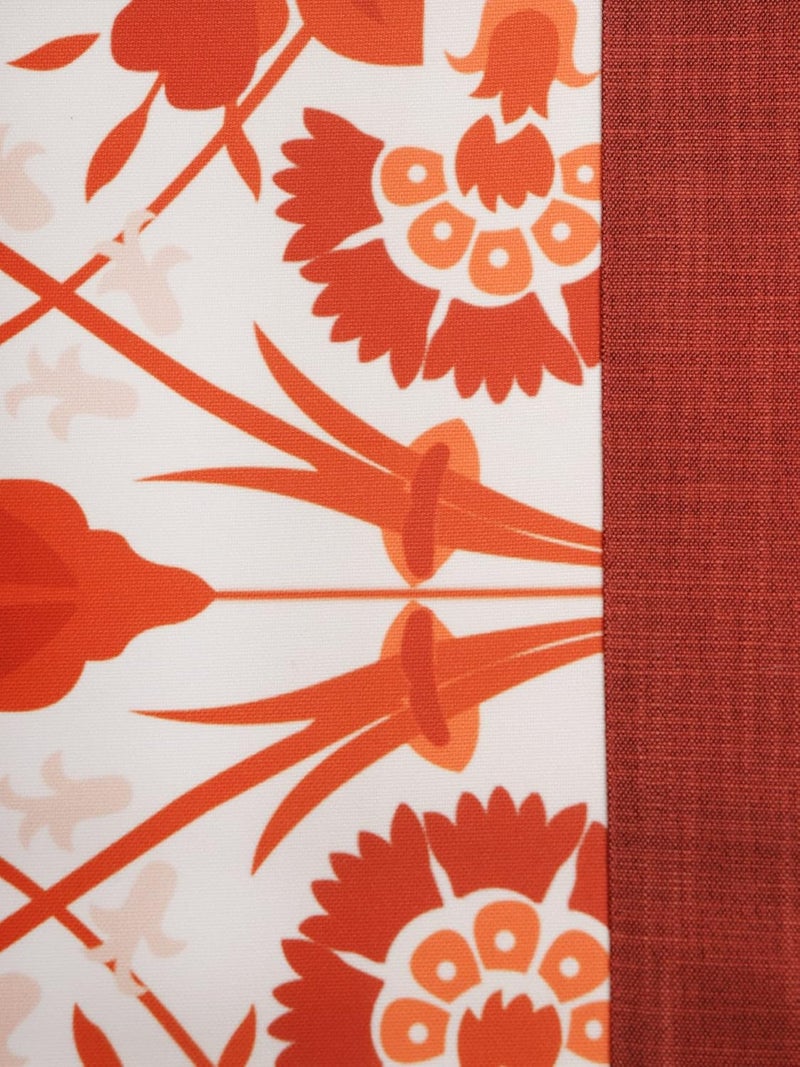 ZEBA World Cotton Blend Bedcover for Double Bed with 2 Pillow Covers Contrast Flange Floral Printed Queen Size Orange Color Bed Cover 90 x 108inches 75x9ft Pillow 17x27in - Image 4