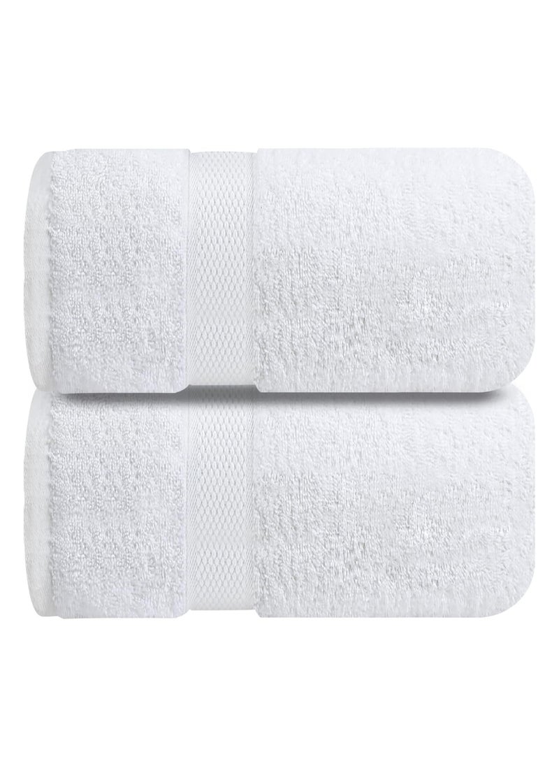 Infinitee Xclusives Premium White Bath Sheets – Pack of 2, 90cm x 180cm Large Bath Sheet Towel - 100% Cotton Ultra Soft and Absorbent Oversized Towels for Bathroom, Hotel & Spa Quality Towel by Infinitee Xclusives  - Image 1