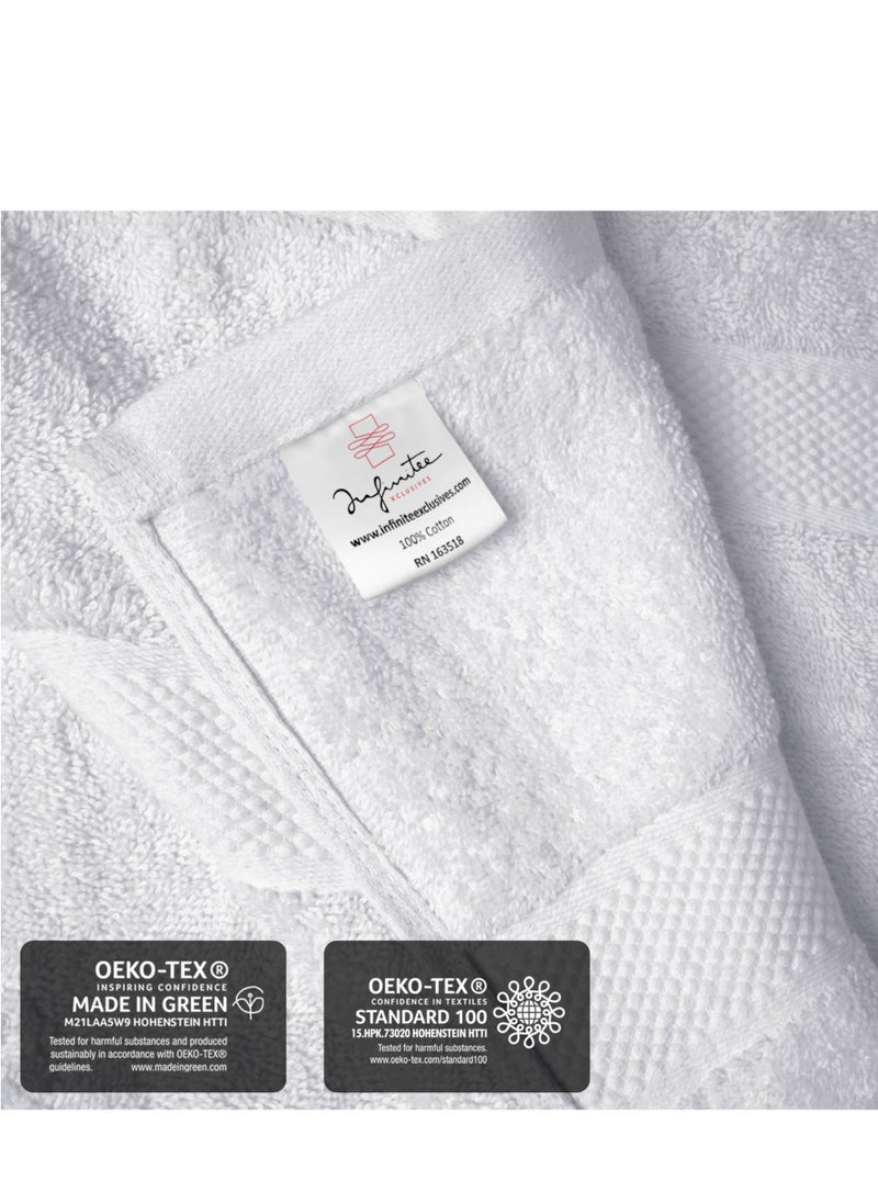 Infinitee Xclusives Premium White Bath Sheets – Pack of 2, 90cm x 180cm Large Bath Sheet Towel - 100% Cotton Ultra Soft and Absorbent Oversized Towels for Bathroom, Hotel & Spa Quality Towel by Infinitee Xclusives  - Image 5