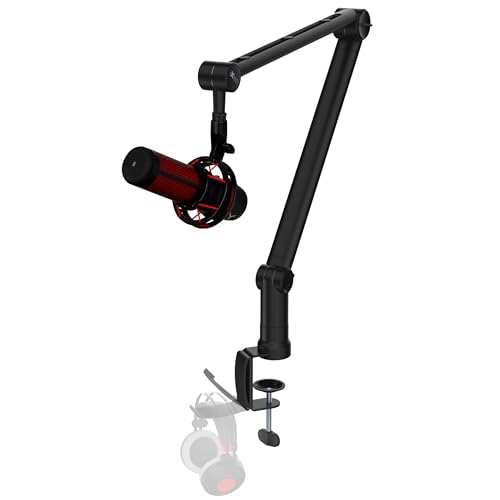 i-XTECH IXTECH Microphone Boom Arm with Desk Mount, 360° Rotatable, Adjustable and Foldable Scissor Mounting for Podcast, Video Gaming, Radio and Studio Audio, Sturdy and Universal - Elegance Model - Image 1