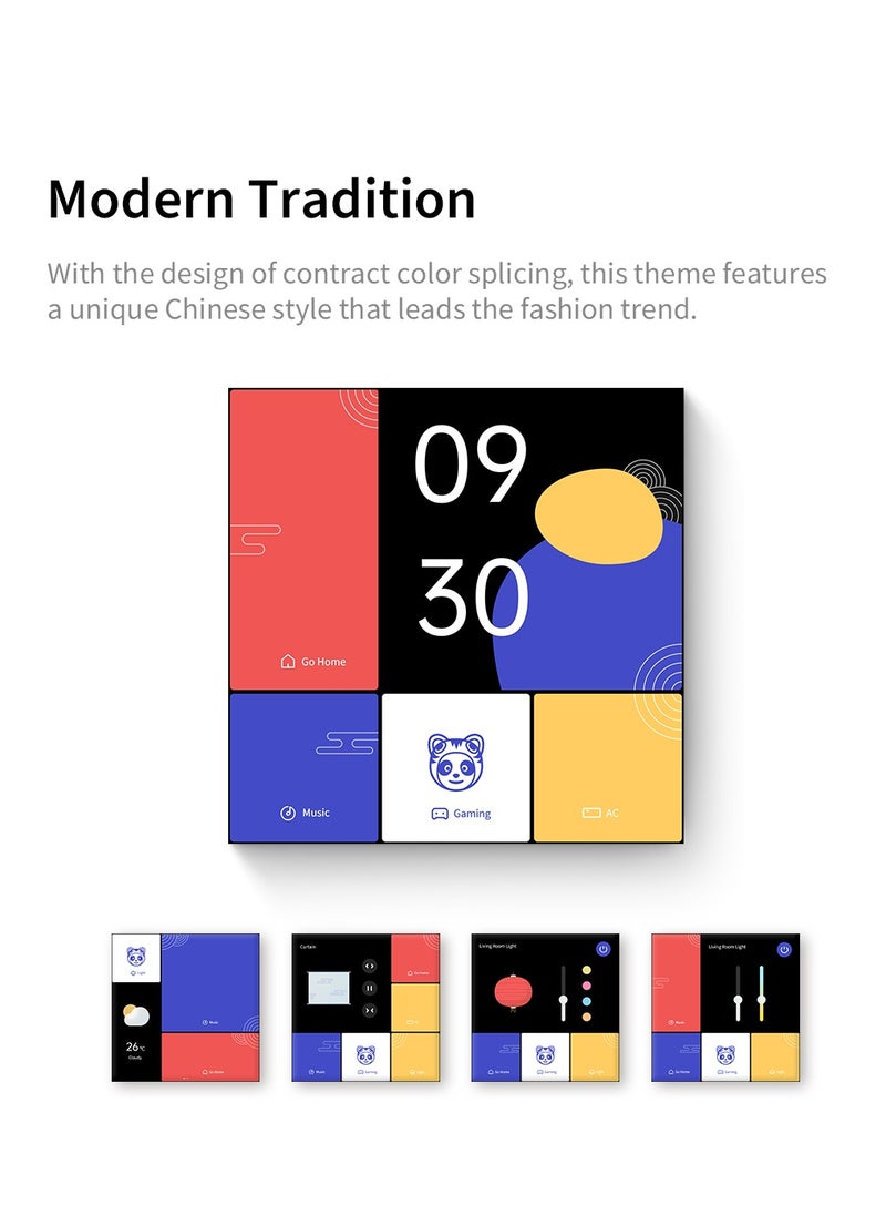 Aqara - Smart Magic Switch S1E Global Version Touch Control 4 Full LED Timer Calendar Power Statistics Scene Setting Remote Work with Homekit Aqara APP - Image 1