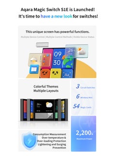 Aqara Smart Magic Switch S1E Global Version Touch Control 4 Full LED Timer Calendar Power Statistics Scene Setting Remote Work with Homekit Aqara APP  - Image 4