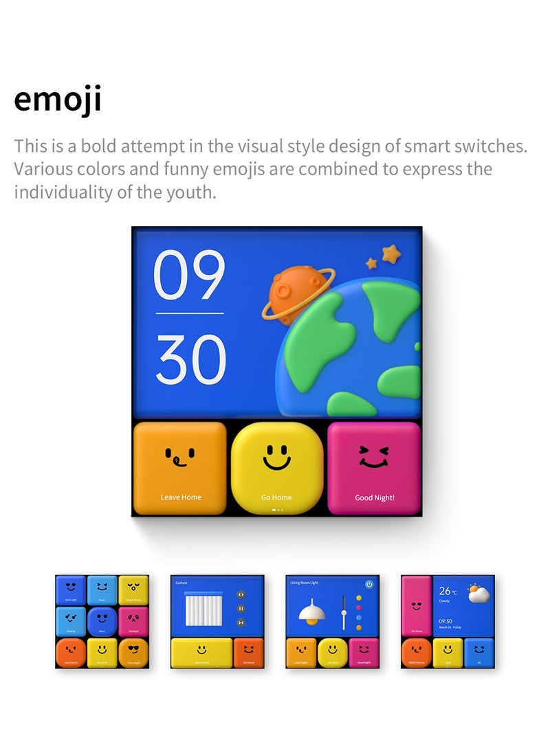 Aqara - Smart Magic Switch S1E Global Version Touch Control 4 Full LED Timer Calendar Power Statistics Scene Setting Remote Work with Homekit Aqara APP - Image 1