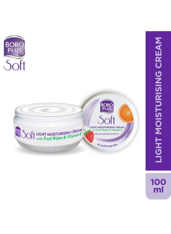 BoroPlus Soft Light Moisturising Cream|Light & Non-sticky|Provides 24 hour moisturisation | For Soft Fresh Skin 100 ml - Image 3