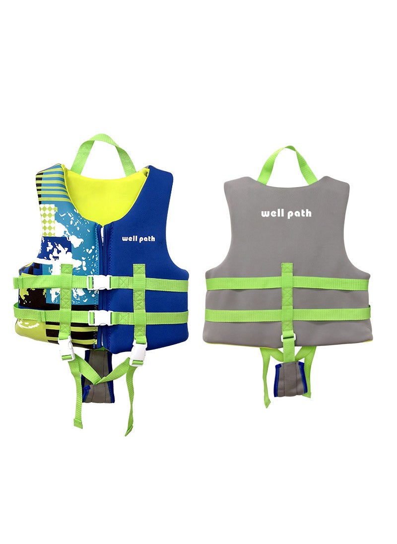 Generic Vipas Childrens Life Vest Non-Inflatable Swim Jacket Blue XL 