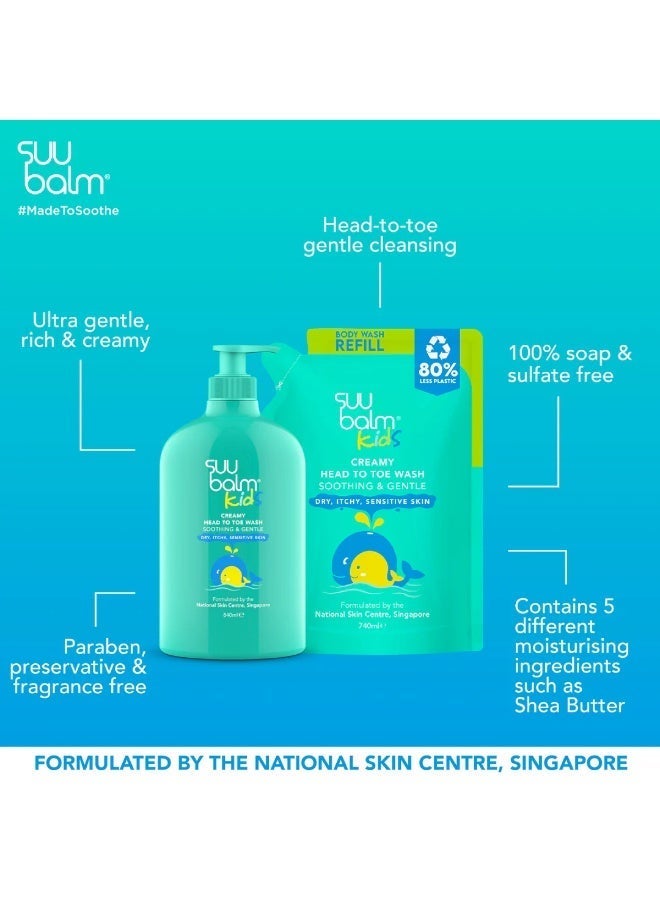 Suu Balm Kids Head-to-Toe Creamy Bath Wash - Image 3