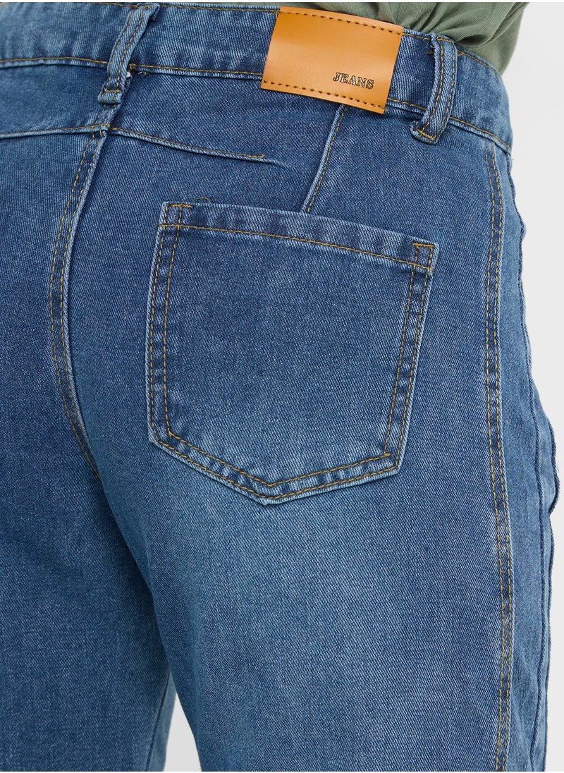 Ginger - High Rise Barrel Jeans - Image 1