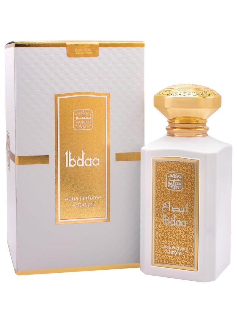 Naseem Perfumes Ibdaa Aqua Perfume |  | Fresh Jasmine White Musk Tone Eau De Parfum For Men & Women 100 ml - Image 1