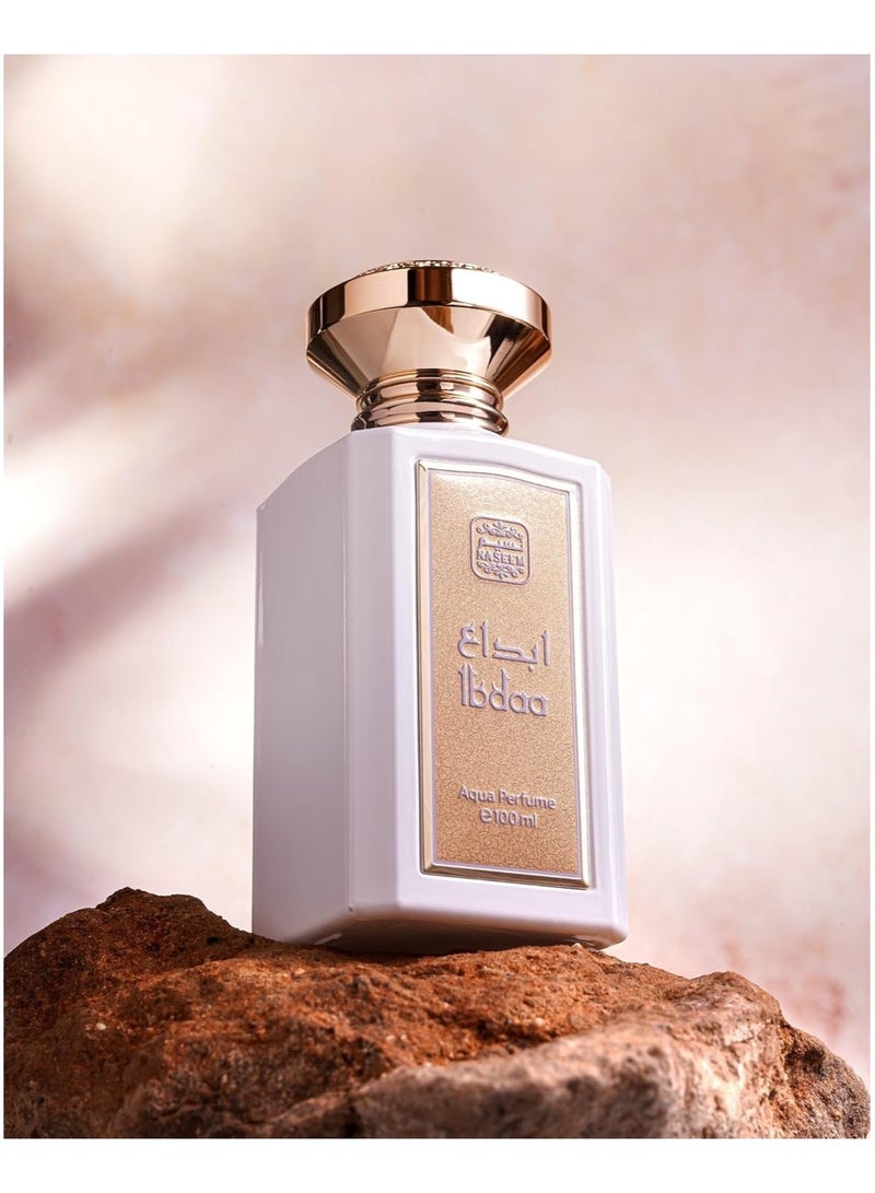 Naseem Perfumes Ibdaa Aqua Perfume |  | Fresh Jasmine White Musk Tone Eau De Parfum For Men & Women 100 ml - Image 2