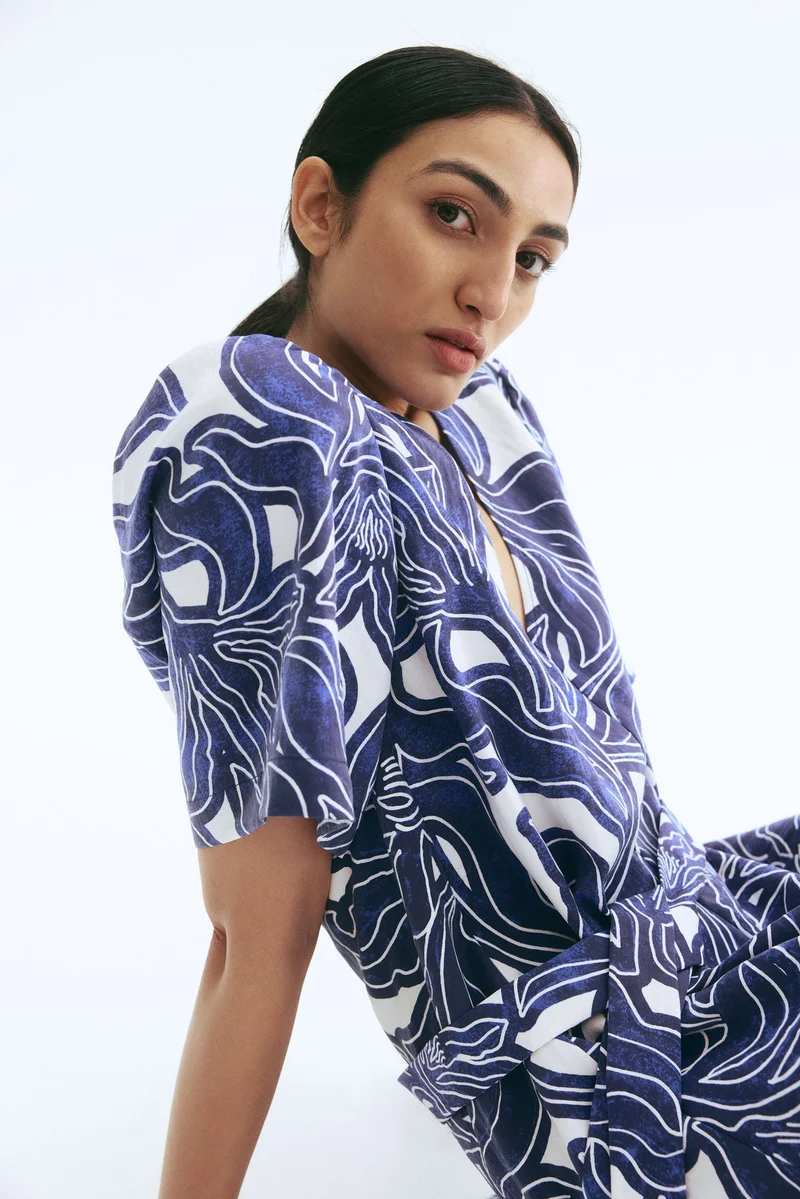 H&M Patterned twill dress