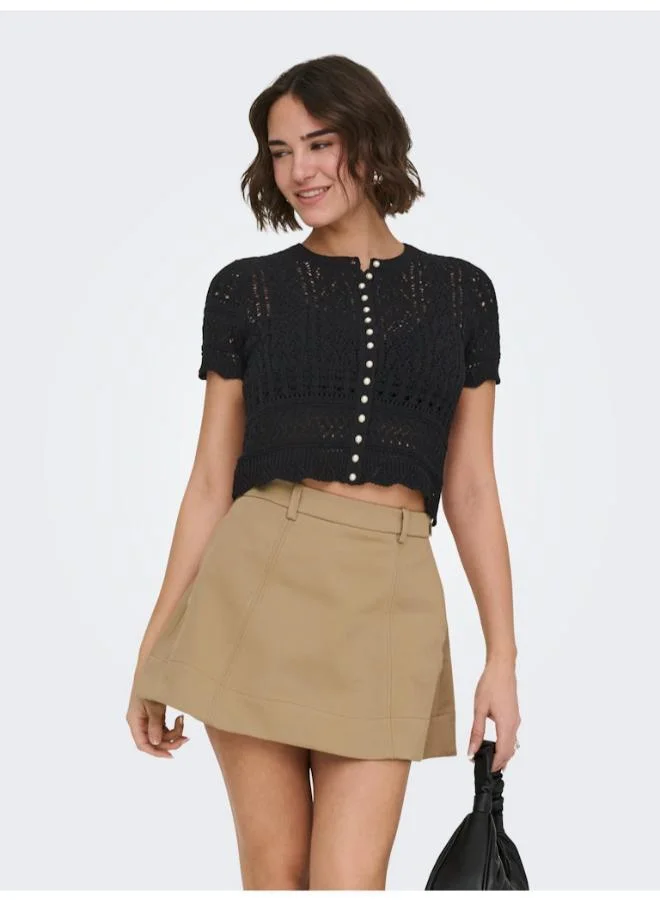 ONLY  Onlelke Short Sleeve Pearl Cardigan for Women | Best Price UAE