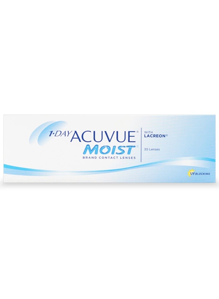 ACUVUE Acuvue Moist Daily UV Blocking Powered Clear Contact Lenses With Lacreon 