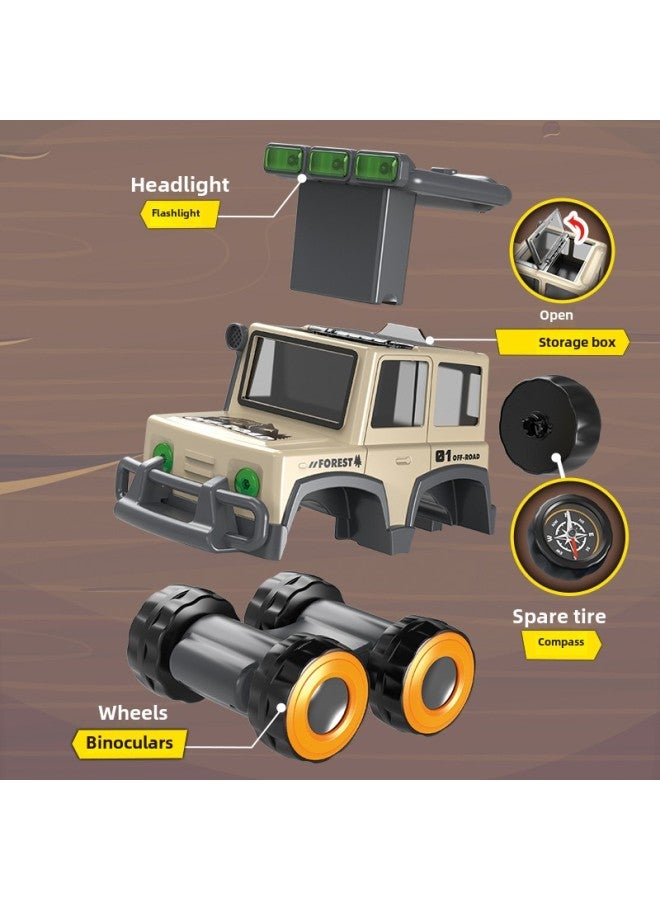 2025 Children's Toy Boy Toy Car Car Off-road Vehicle 3 To 6 Years Old Excavator Engineering Vehicle Transportation-Color:4-in-1 Multifunctional Engineering Vehicle [crane + Microscope + Collector + Body Storage] - Image 3