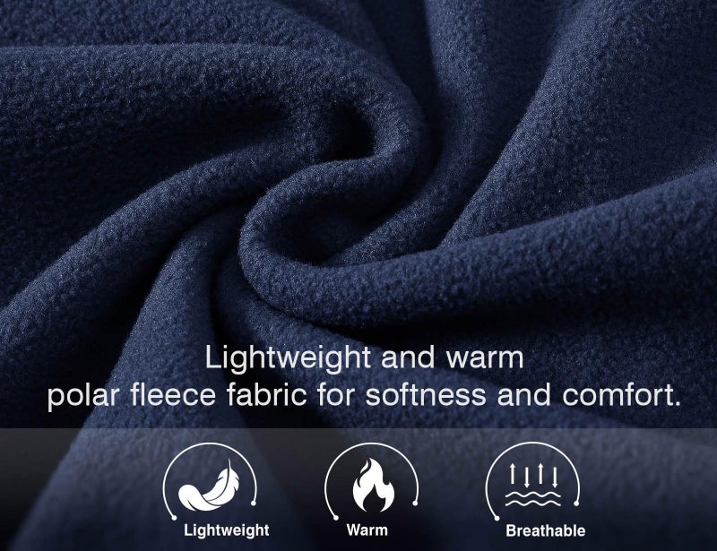 Rdruko Men's Fleece Jackets Full Zip Lightweight Outdoor Hiking Jackets Winter Coats(Full Navy, US M) - Image 4