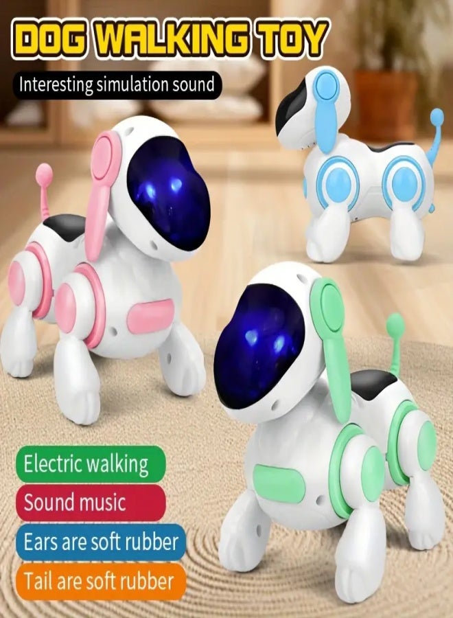 Cool Smart Electric Puppy Toy Gift Machine For Walking, Music, And Lighting Dog Simulation Boy And Girl Companion Gift Three Colors To Choose From: Battery Powered Electric Puppy For Walking - Image 1