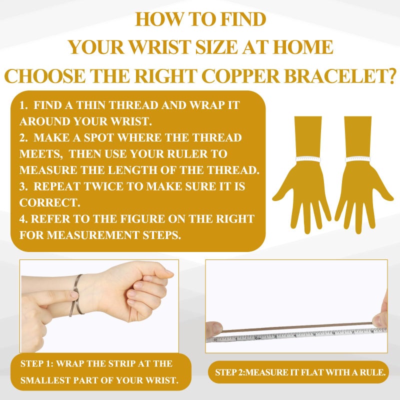 Otuuz 6 Pcs Copper Bracelets for Men Women Copper Cuff Bracelets Adjustable Size Health Jewelry Gift Handmade Uncoated Health Jewelry Gifts(Wire Overlap Style) - Image 3