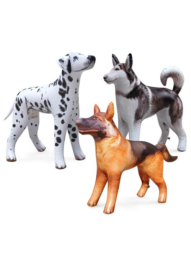 جيت كرييشنز لعبة ثلاثية قابلة للنفخ من جيت كرييشنز للكلاب: هاسكي، دالماتيان، الراعي الألماني، لعبة من أجل متعة لا نهاية لها، ديكور حفلات بالونات للأطفال والكبار، أعياد الميلاد، الكريسماس، الشتاء، عيد الشكر، التعليم - Image 1