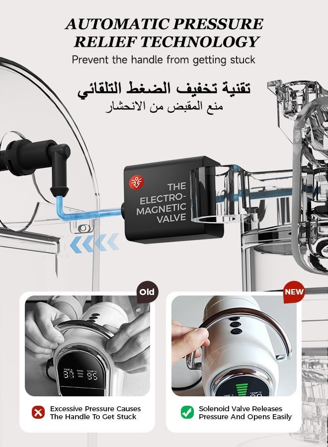 Cafelffe New Upgrade 6 in 1 Capsule Coffee Maker with 7 Level Coffee Volume & Temperature Adjustment and Automatic Pressure Relief | For NS/DG/Kcup Capsule, ESE 44mm Pods, Tea Leaves and Coffee Powder 1450W Black - Image 4