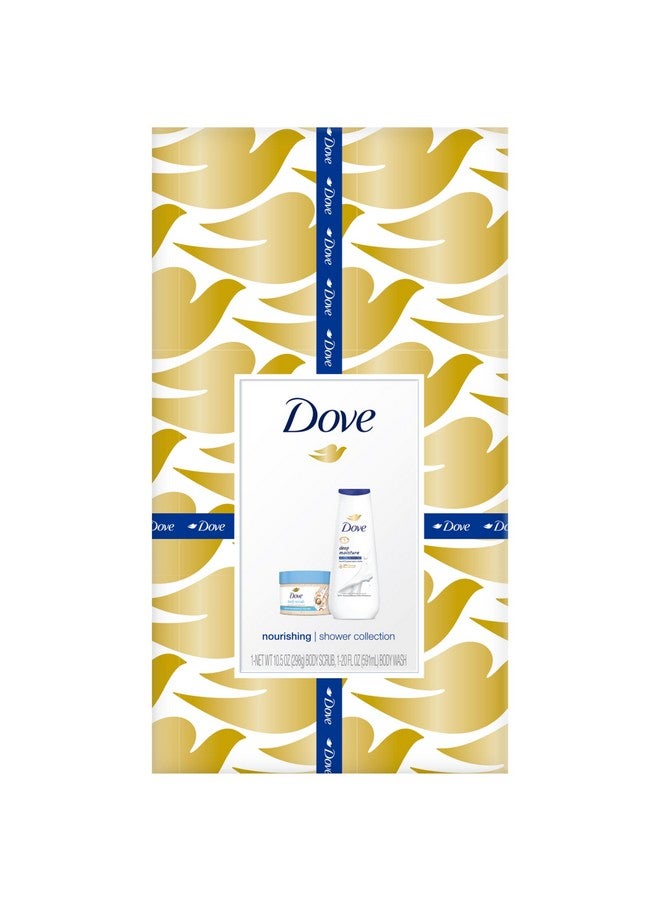 Dove Nourishing Care Gift Set - Deep Moisture Body Wash + Crushed Macadamia & Rice Milk Exfoliating Body Polish (2 Piece Set) - Image 1