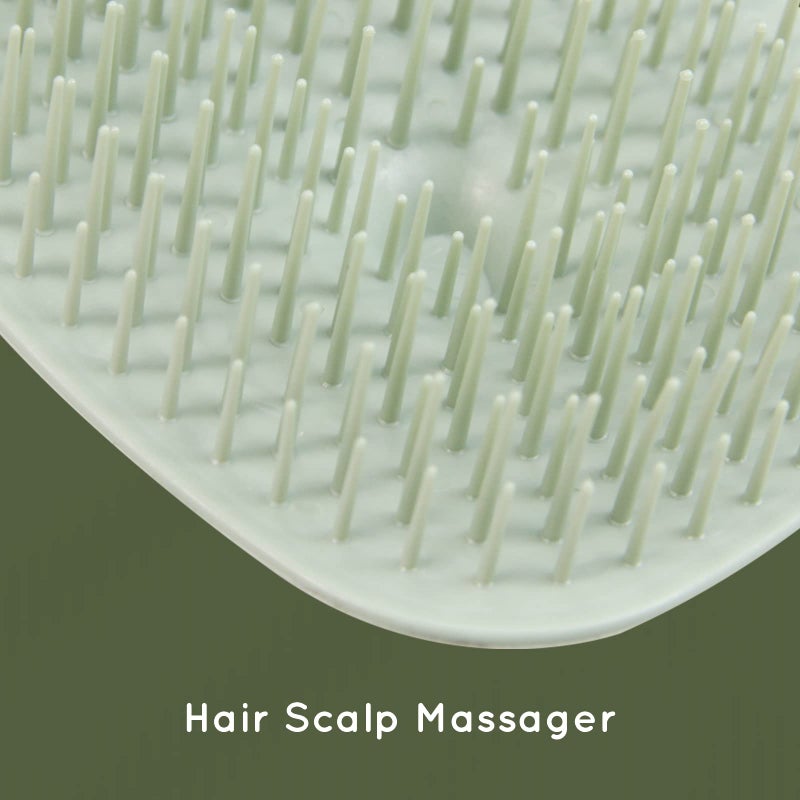 ecoed Scalp Massager Shampoo Brush,Scalp Scrubber for Dandruff Removal, Scalp Care Hair Brush Wet & Dry detangler for Men and Women.Suitable for Short Medium Hair(Green) - Image 4