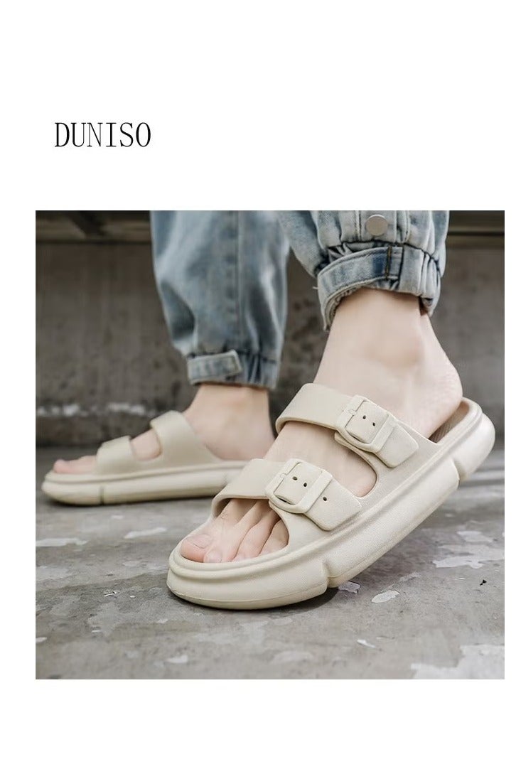 DUNISO Men's Double - Buckle Slide Sandals: Effortless Style for Everyday - Image 2