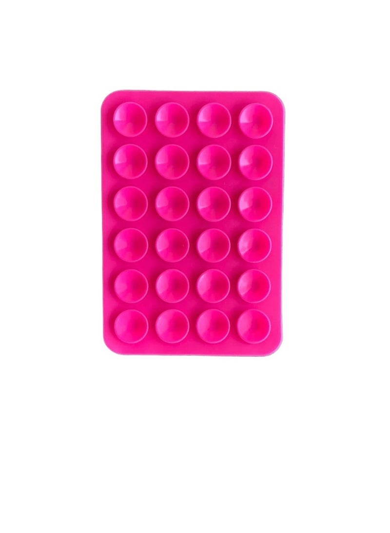 SYMURA 3-Pack Silicone Suction Cup Phone Mount – 24 Micro Suction Cups & Peel-and-Stick Base – Light Pink, Rose Pink & Powder pink - Image 2