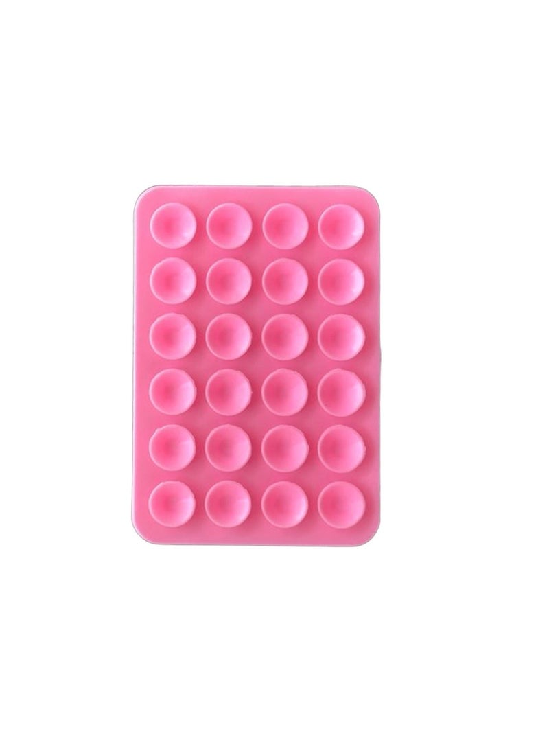 SYMURA 3-Pack Silicone Suction Cup Phone Mount – 24 Micro Suction Cups & Peel-and-Stick Base – Light Pink, Rose Pink & Powder pink - Image 3