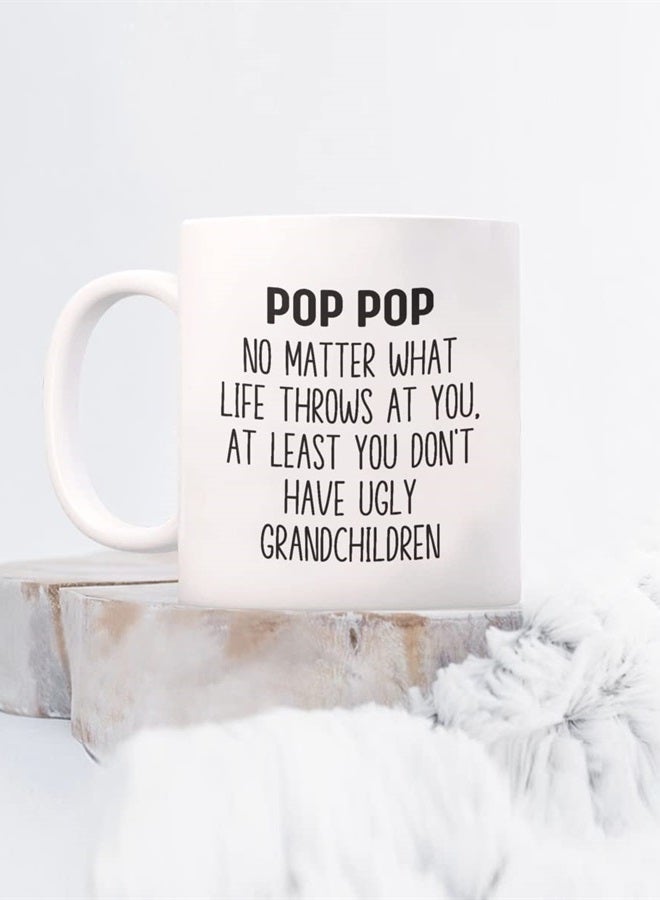 Generic Pop Pop Mug Gifts From Grandkids, Birthday, Father's Day, Christmas Present From Grandchildren For Grandpa