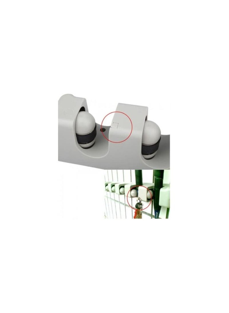 Wall Mounted Mop Broom Tool Holder with Hooks Wall Mounted Organizer for Garage Closet  - Image 5