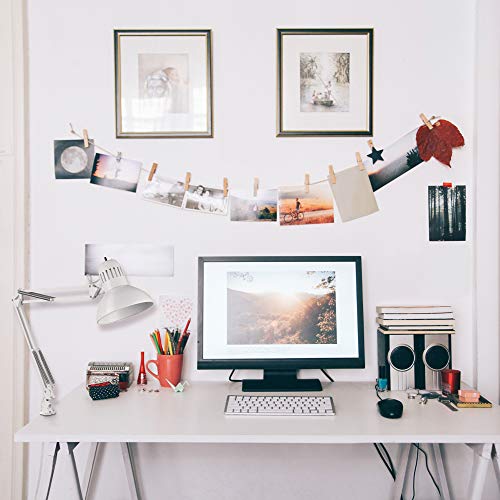 GLOBE Electric 52847 31.5 Inch Swing Arm Clamp-On White Desk Lamp with Nickel Accents, On/Off Rotary Switch, Book Reading Light, Home Essentials, Office Décor, LED Bulb Compatible - Image 2