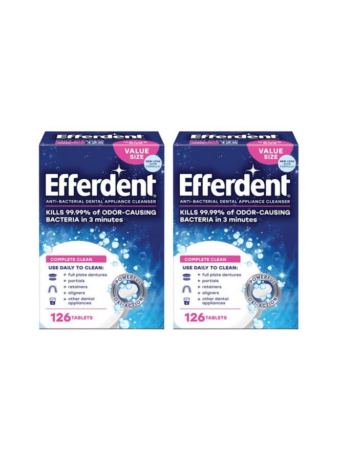 Efferdent Original Anti-Bacterial Denture Cleanser Tablets 126 ea (Pack of 2) - Image 1