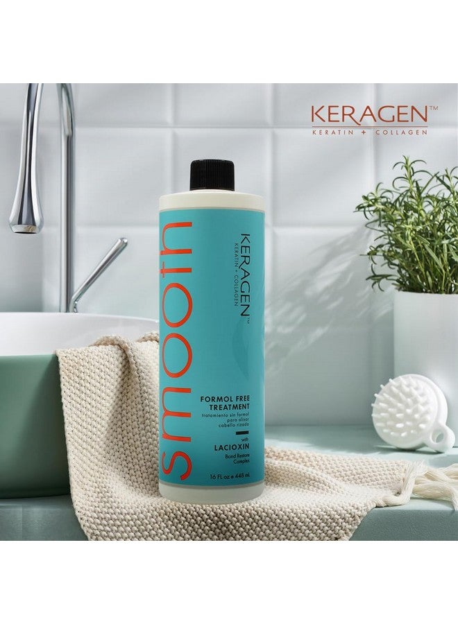 KERAGEN - Brazilian Keratin Smoothing Treatment, Blowout Straightening System for Dry and Damaged Hair, Formaldehyde Free, 16 Oz - Eliminate Curls and Frizz, Fine to Medium Hair - Image 2