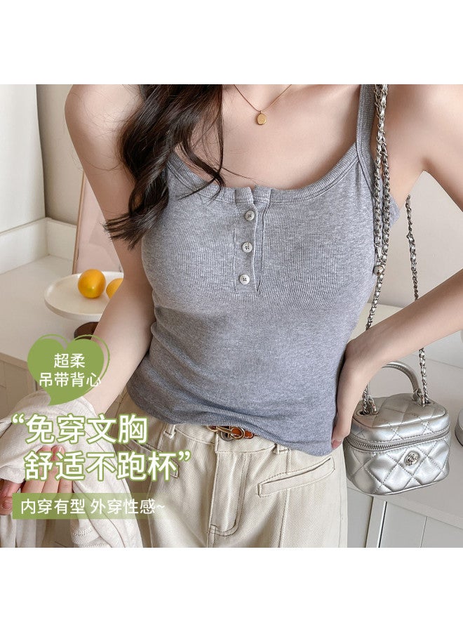 MIIOW American-Style Sleeveless Top For Autumn, Slimming, Figure-Fitting, Wear Alone Or As An Underlayer, Women'S Shirt - Image 3