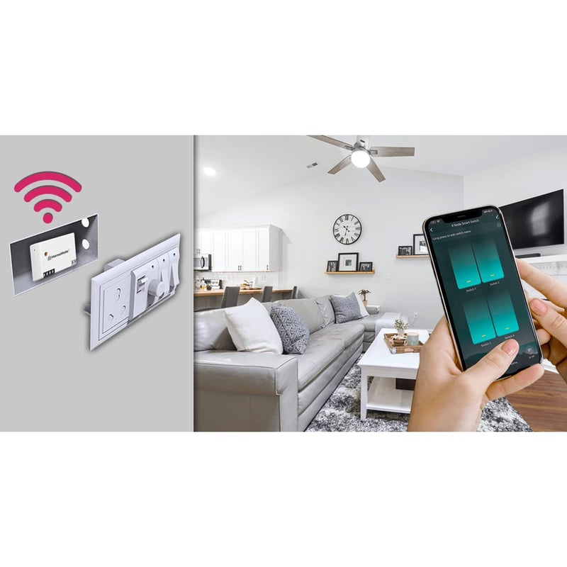 Home Mate Smart Home Kit for 1BHK (Lite), Smart Retrofit Switches to Automate 5 Lights,1 Fan and IR devices, No re-wiring required, Compatible with Alexa, Google Home & Siri Shortcuts… - Image 3